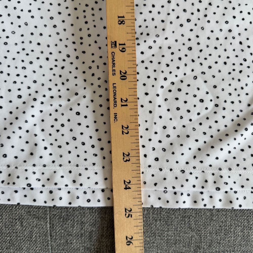 Nike Womens Dri-FIT Polka Dot Golf Polo Shirt White Black Size M Short Sleeve - Picture 7 of 7